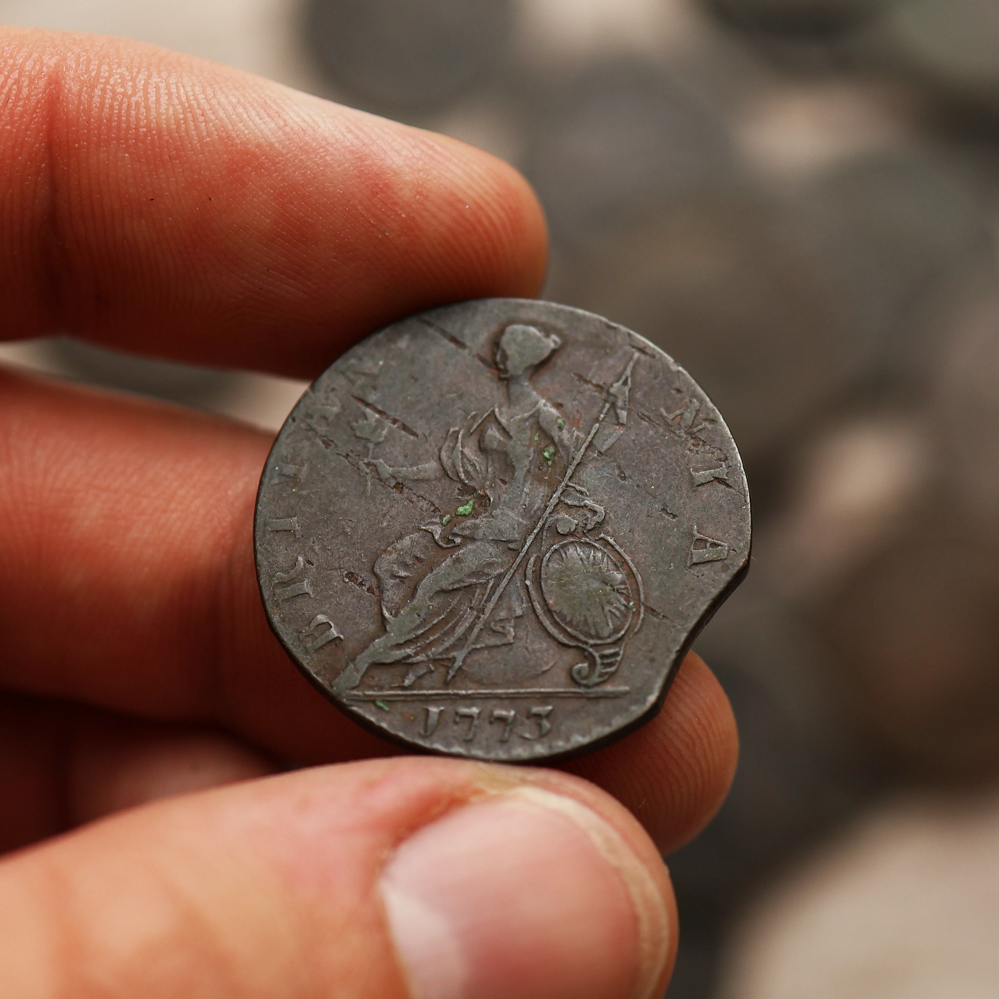 Colonial Era England | Copper Half Penny - Image 3