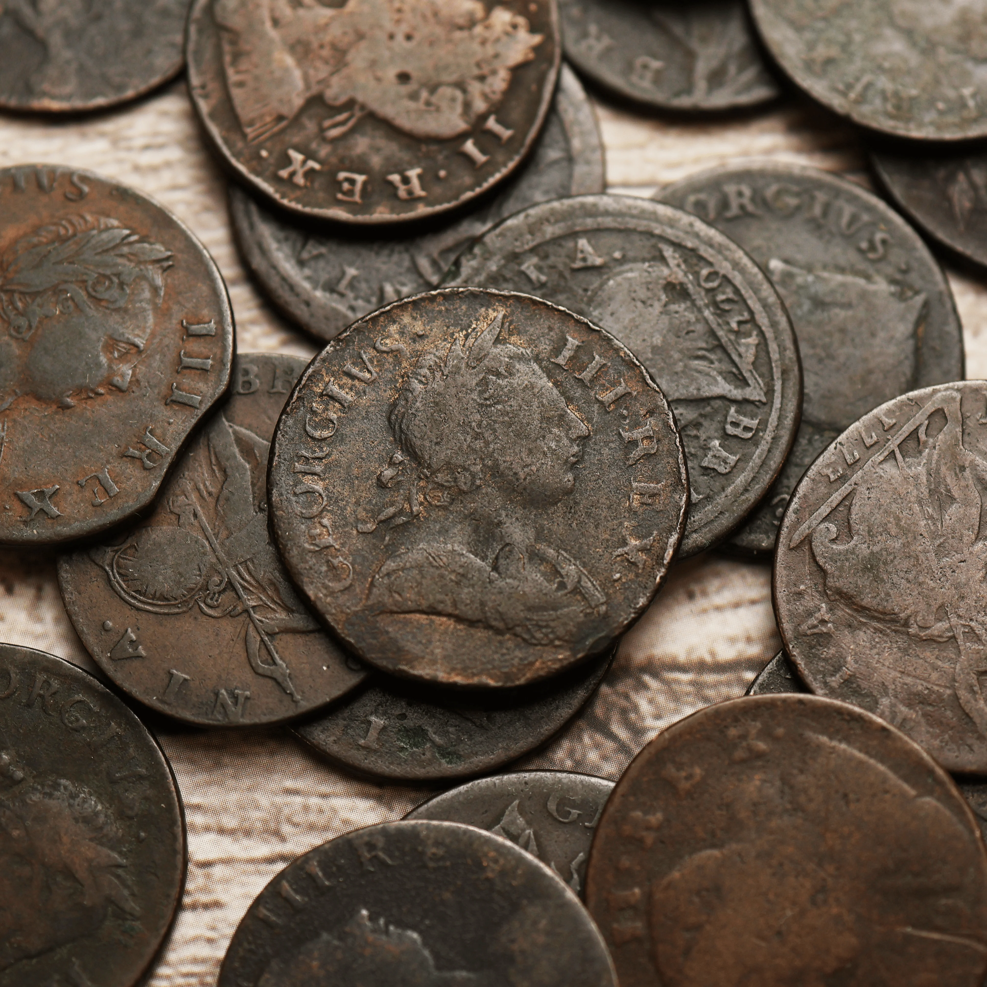 Colonial Era England | Copper Half Penny - Image 4