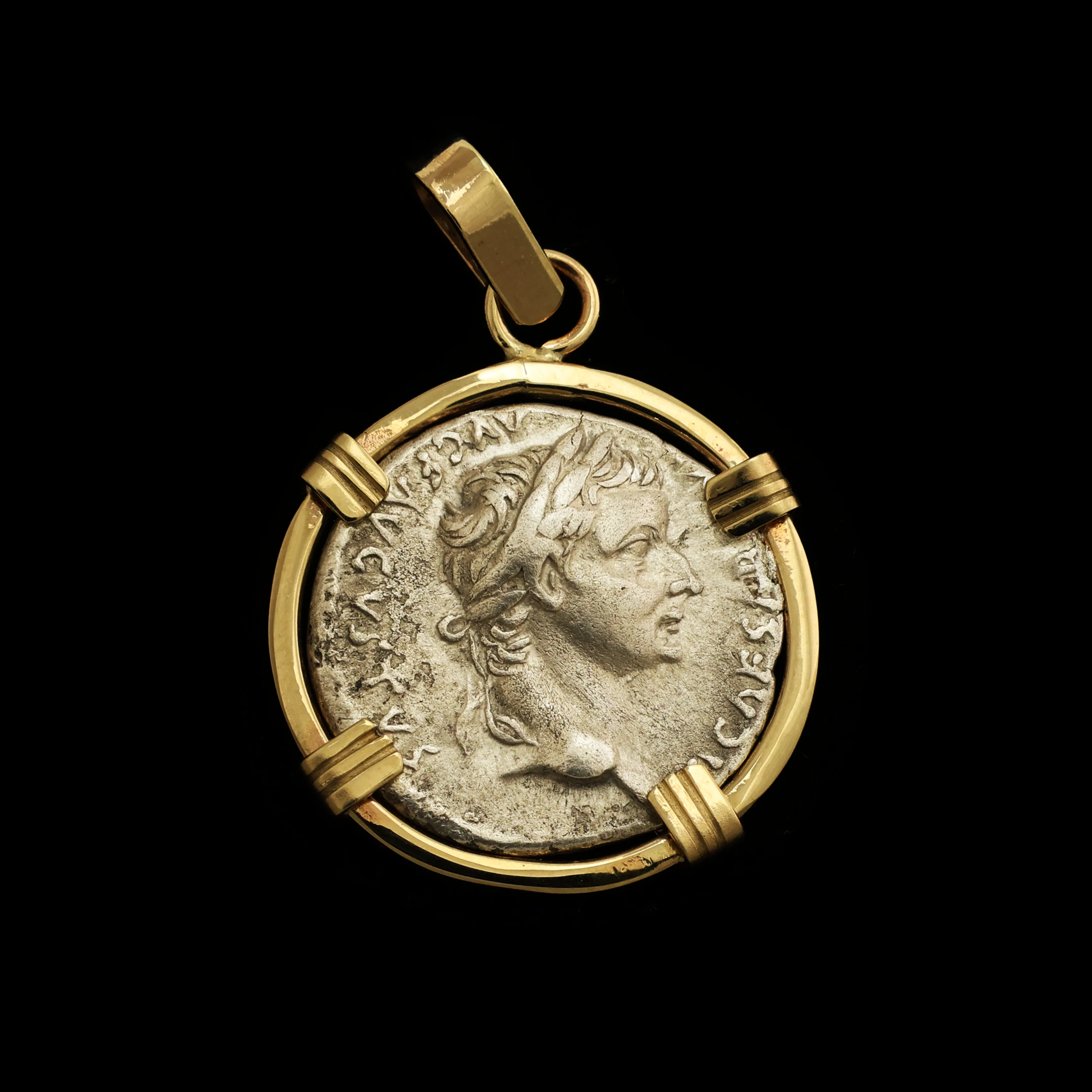 Emperor Tiberius Denarius Pendant