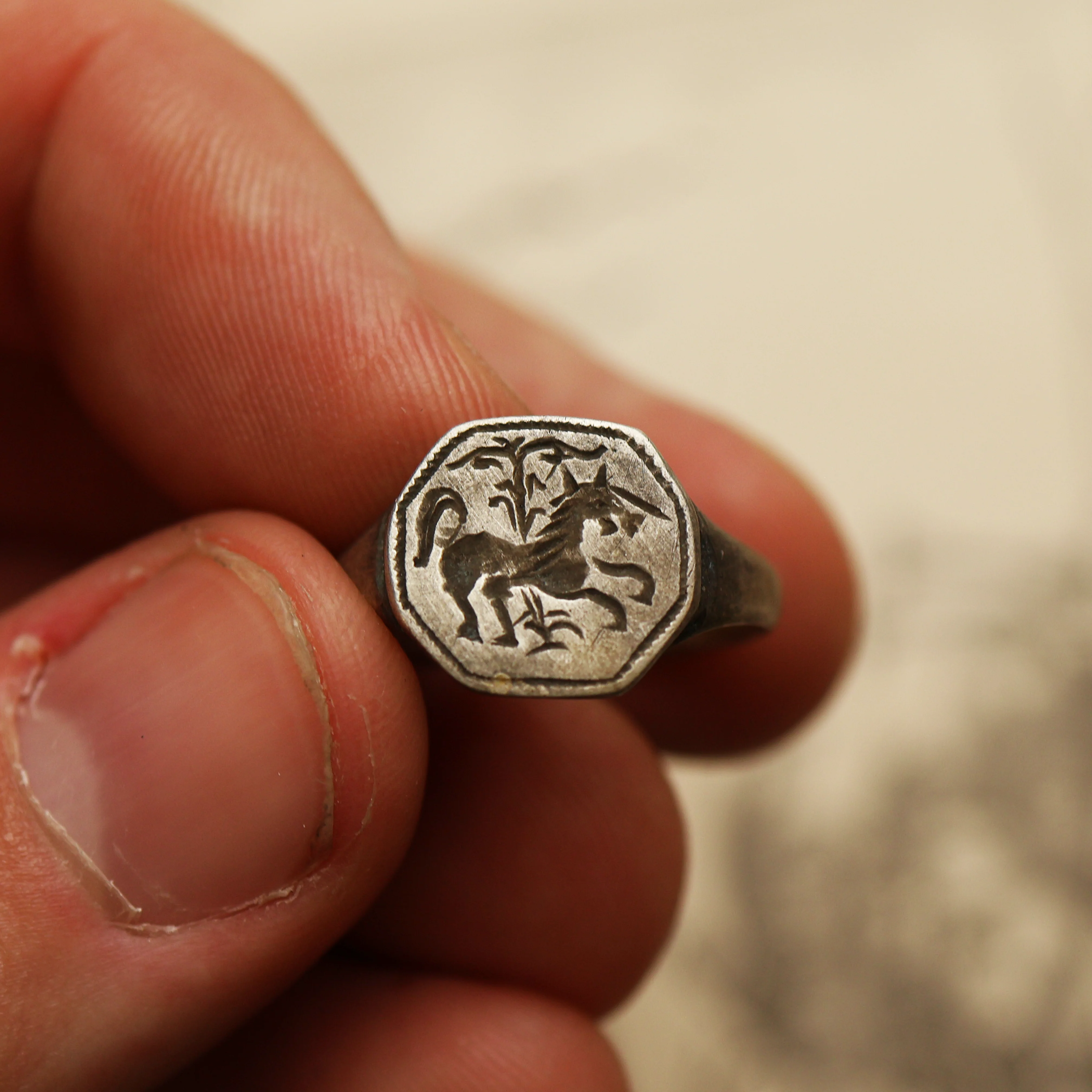 Medieval Galloping Horse Silver Ring - Image 5