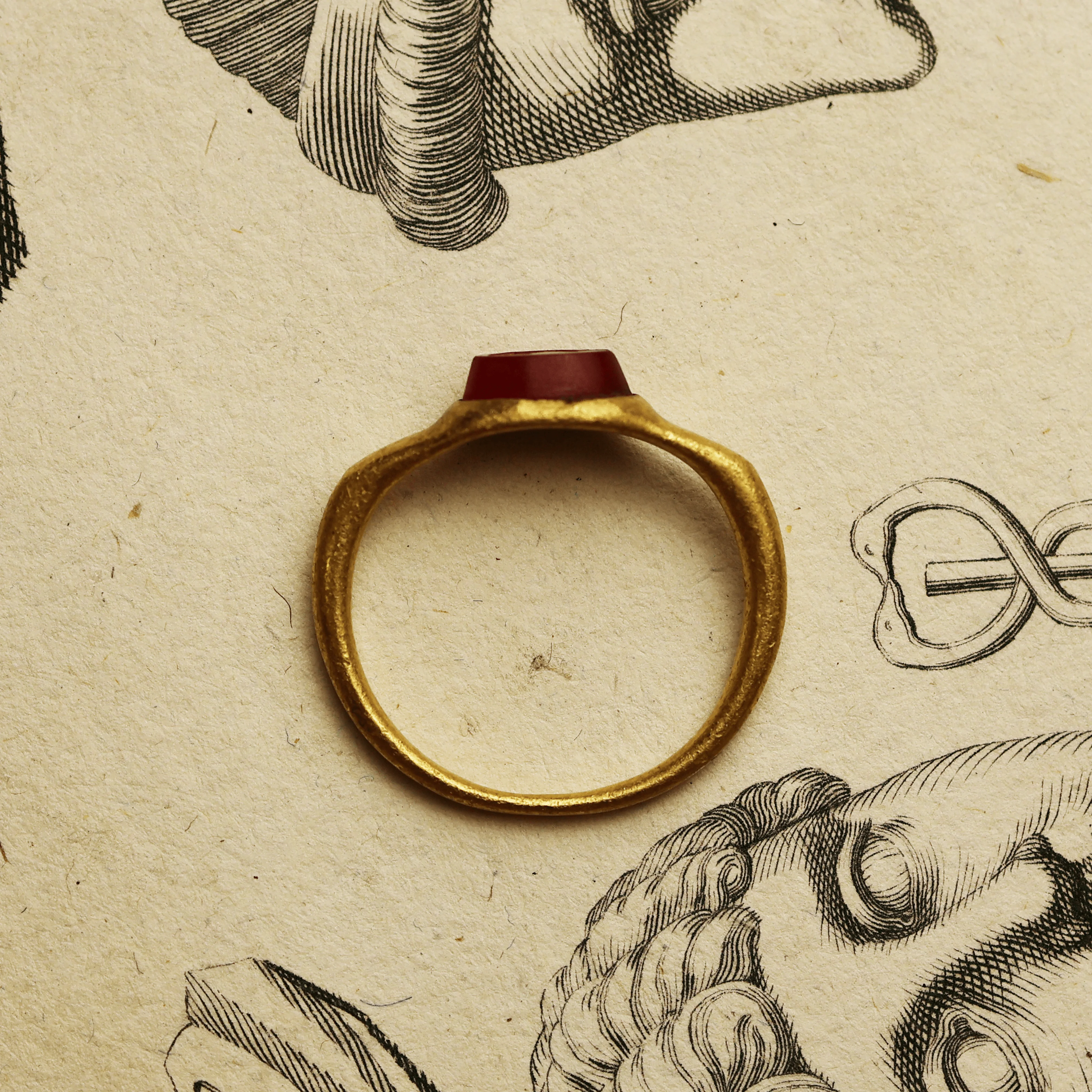 Roman Gold Ring with Dolphin Design - Image 9
