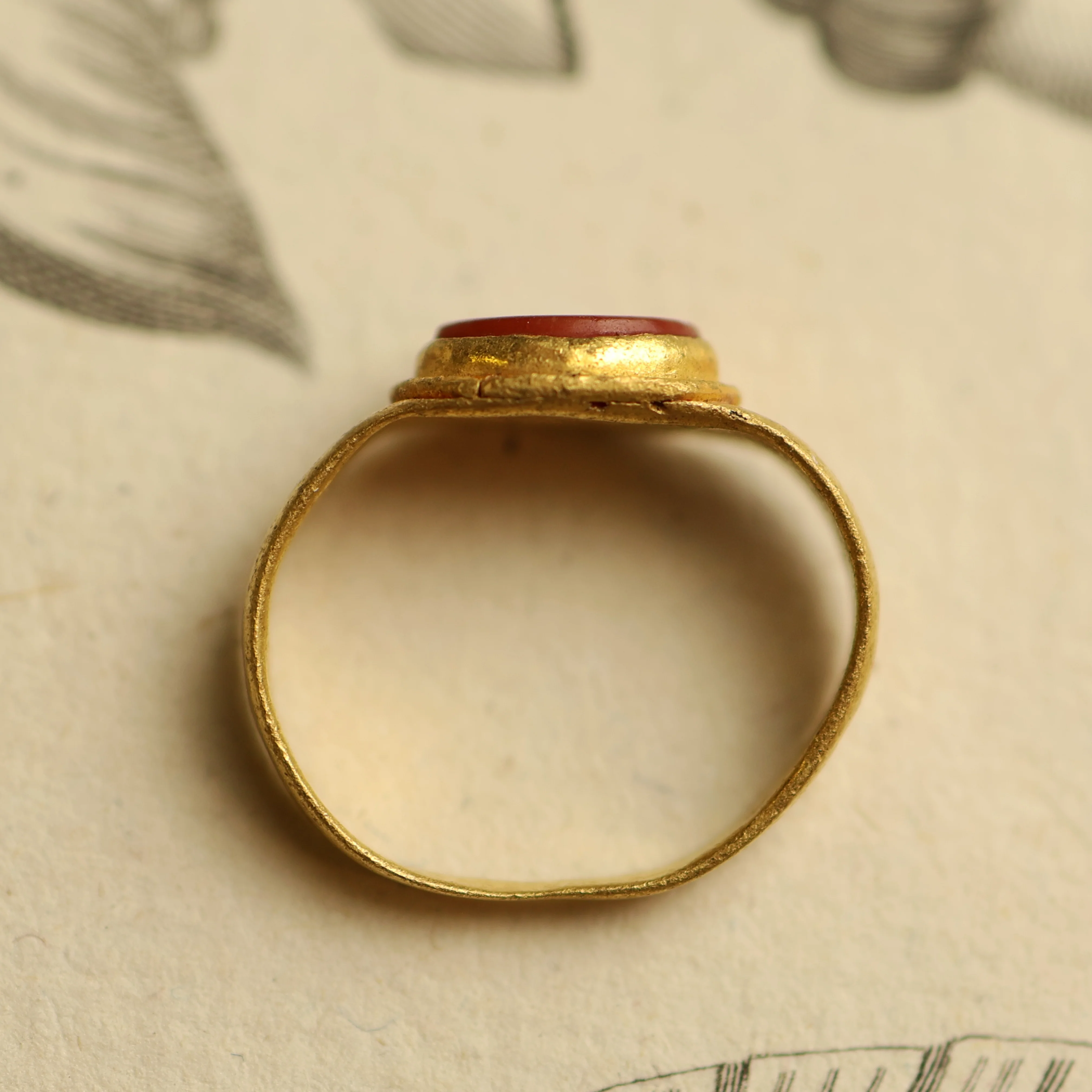 Roman Gold Ring with Goat Design - Image 2